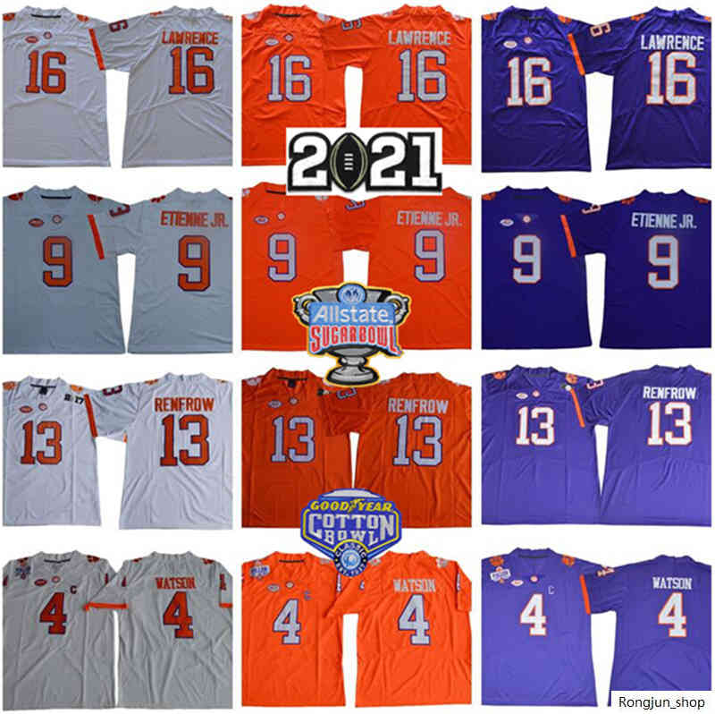 2021 Sugar Bowl Clemson Tigers Trevor Lawrence Jersey 16 NCAA Deshaun Watson 9 Travis Etienne Jr Hunter Renfrow Amari Rodgers Orange Purple, Black
2021 Sugar Bowl Clemson Tigers Trevor Lawrence Jersey 16 NCAA Deshaun Watson 9 Travis Etienne Jr Hunter Renfrow Amari Rodgers Orange Purple, Black