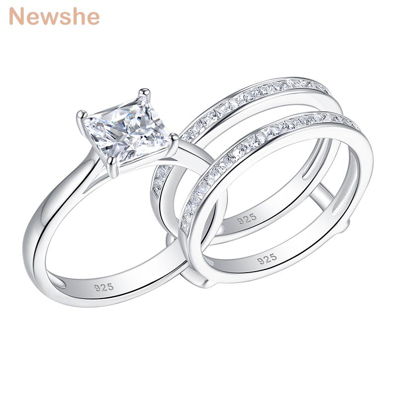 Cluster Rings She Solid 925 Sterling Silver Wedding For Women Solitaire Princess Cut Engagement Ring Eternity Zircon Guard Band, Golden;silver
Cluster Rings She Solid 925 Sterling Silver Wedding For Women Solitaire Princess Cut Engagement Ring Eternity Zircon Guard Band, Golden;silver