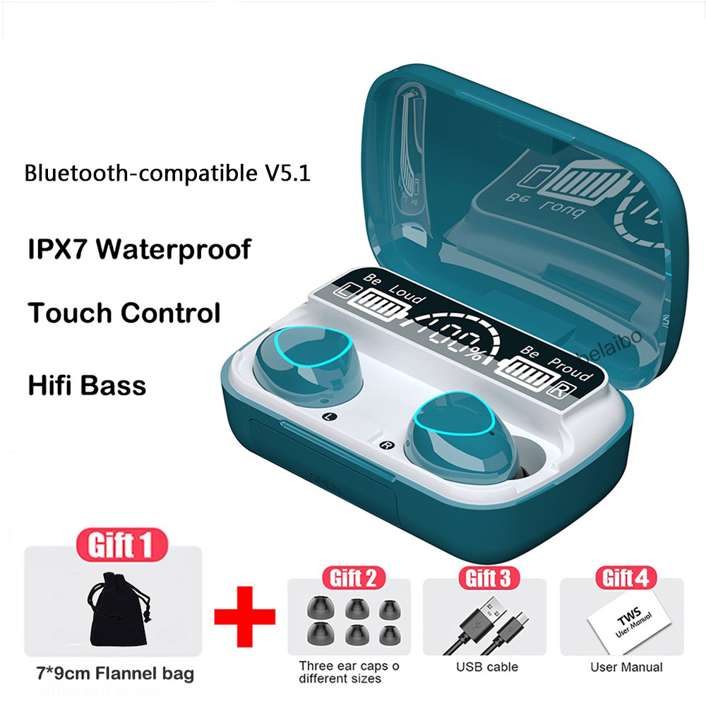 M10 TWS Wireless Headphones Touch Control Bluetooth-Compatible 5.1 Earphones Wireless Headset Waterproof 9D Hifi Quality Earbuds
M10 TWS Wireless Headphones Touch Control Bluetooth-Compatible 5.1 Earphones Wireless Headset Waterproof 9D Hifi Quality Earbuds