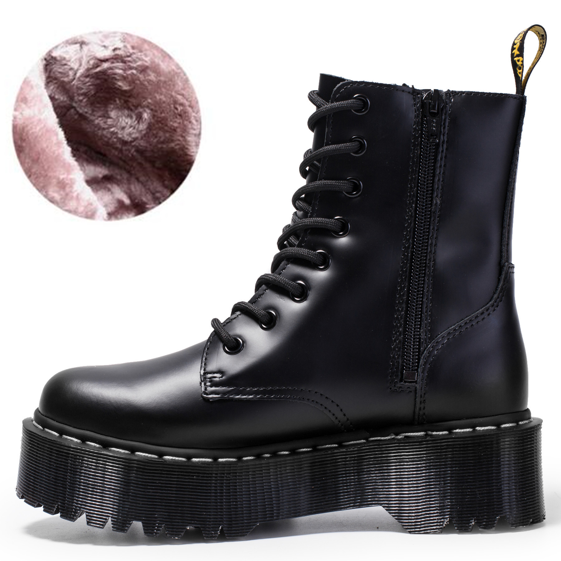 Women Black Martens Boots Genuine Leather Boots for Women Ankle Boots Punk Dr Motorcycle Shoes Men Thick Heel Platform Winter Shoes
Women Black Martens Boots Genuine Leather Boots for Women Ankle Boots Punk Dr Motorcycle Shoes Men Thick Heel Platform Winter Shoes