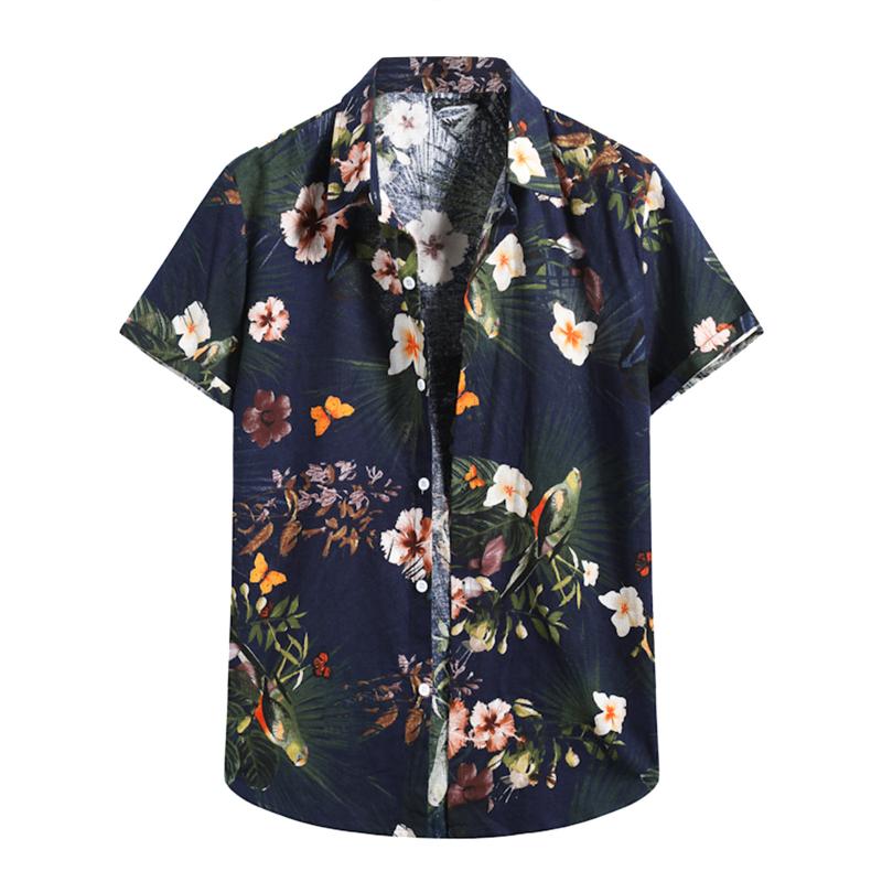 Men's Casual Shirts Collar Print Flower Sleeve Turn-Down Shirt Short Hawaiian Men Fashion, Navy
Men's Casual Shirts Collar Print Flower Sleeve Turn-Down Shirt Short Hawaiian Men Fashion, Navy