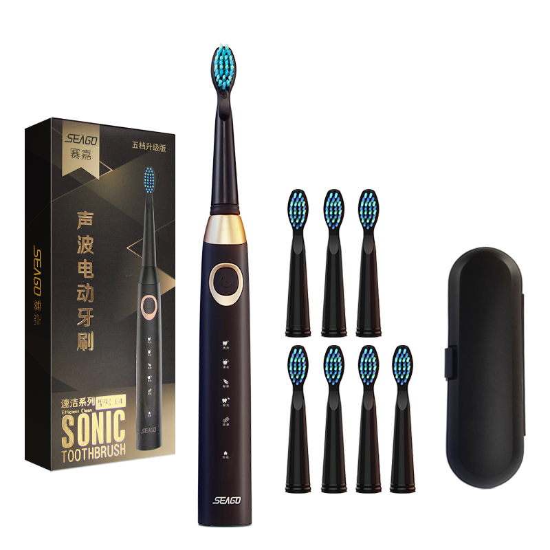 Seago Sonic Electric Toothbrush USB Rechargeable 5 Modes Smart Ultrasonic Toothbrushes Travel Case Oral Care Brush 8 Teeth Heads
Seago Sonic Electric Toothbrush USB Rechargeable 5 Modes Smart Ultrasonic Toothbrushes Travel Case Oral Care Brush 8 Teeth Heads