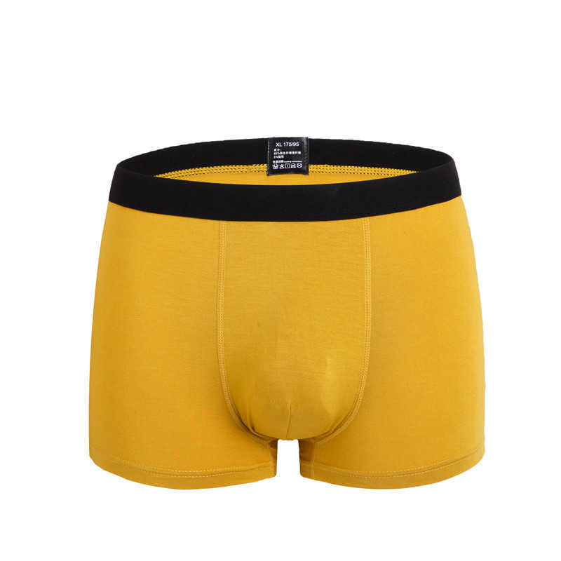 Boxer Men Solid Bamboo Fiber Breathable Comfortable Underwear Man Boxers Super-elastic Shorts Black Underpants Male Panties Gay 210826