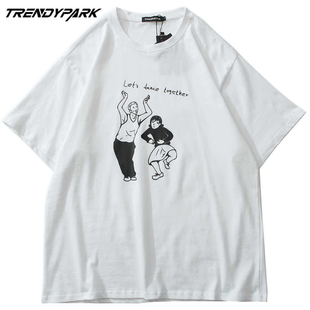 Tshirt Men Funny Print Summer Short Sleeve Hip Hop Oversized Cotton Casual Harajuku Streetwear Top Tshirts Clothing 210601