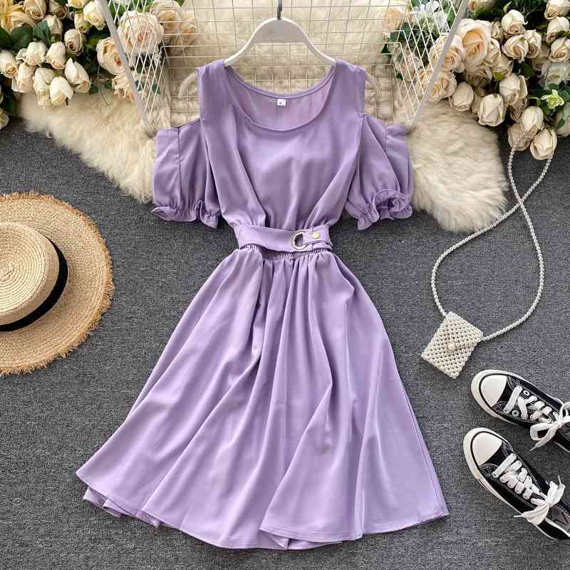 Slim Sexy Off Shoulder Summer Short Tie Dress Vestido De Festa Women Party High Waist Dress Casual A-line Dresses 210521