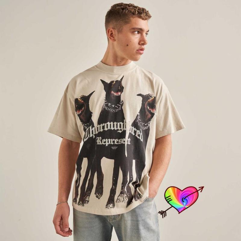Men' T-Shirts Vintage White THOROUGHBRED T-shirt Men Women 1:1 High Quality Hound Print Tee Washed Short Sleeve Oversize, R447
Men' T-Shirts Vintage White THOROUGHBRED T-shirt Men Women 1:1 High Quality Hound Print Tee Washed Short Sleeve Oversize, R447