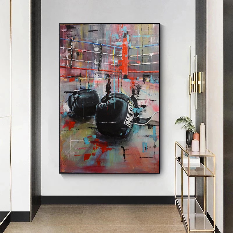 Abstract Graffiti Art Boxing Gloves Canvas Painting Posters and Prints Art Pictures on The Wall Print Living Room Home Decor