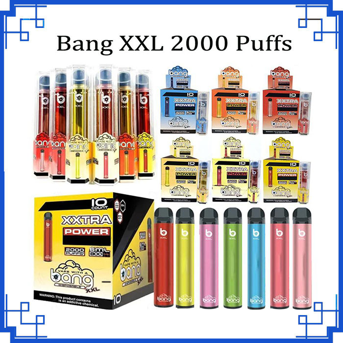 bang XXL Disposable device Vape Pen cigarette 800mAh Battery 6% 2% version 6ml Empty 2000Puffs XXtra Vapes Kit vs Posh extra Tornado DDZE instock
bang XXL Disposable device Vape Pen cigarette 800mAh Battery 6% 2% version 6ml Empty 2000Puffs XXtra Vapes Kit vs Posh extra Tornado DDZE instock