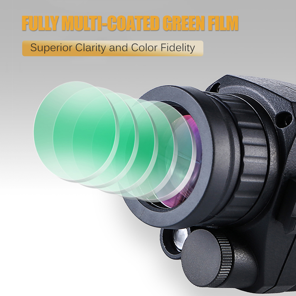 BekinTek Night Vision Monocular Telescope Goggles Waterproof Infrared Hunt Device 300m Full Dark Observing Distance 5x Optics 8x D