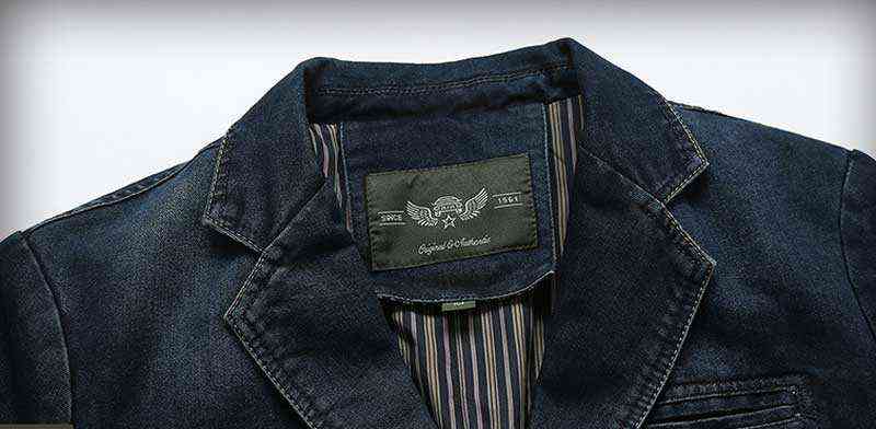 Blue Denim Men's Blazer Jacket Notched Collar Distressed Jeans Blazers Men Single Breasted Slim Fit Cowboy Blazer Masculino 4XL 211111