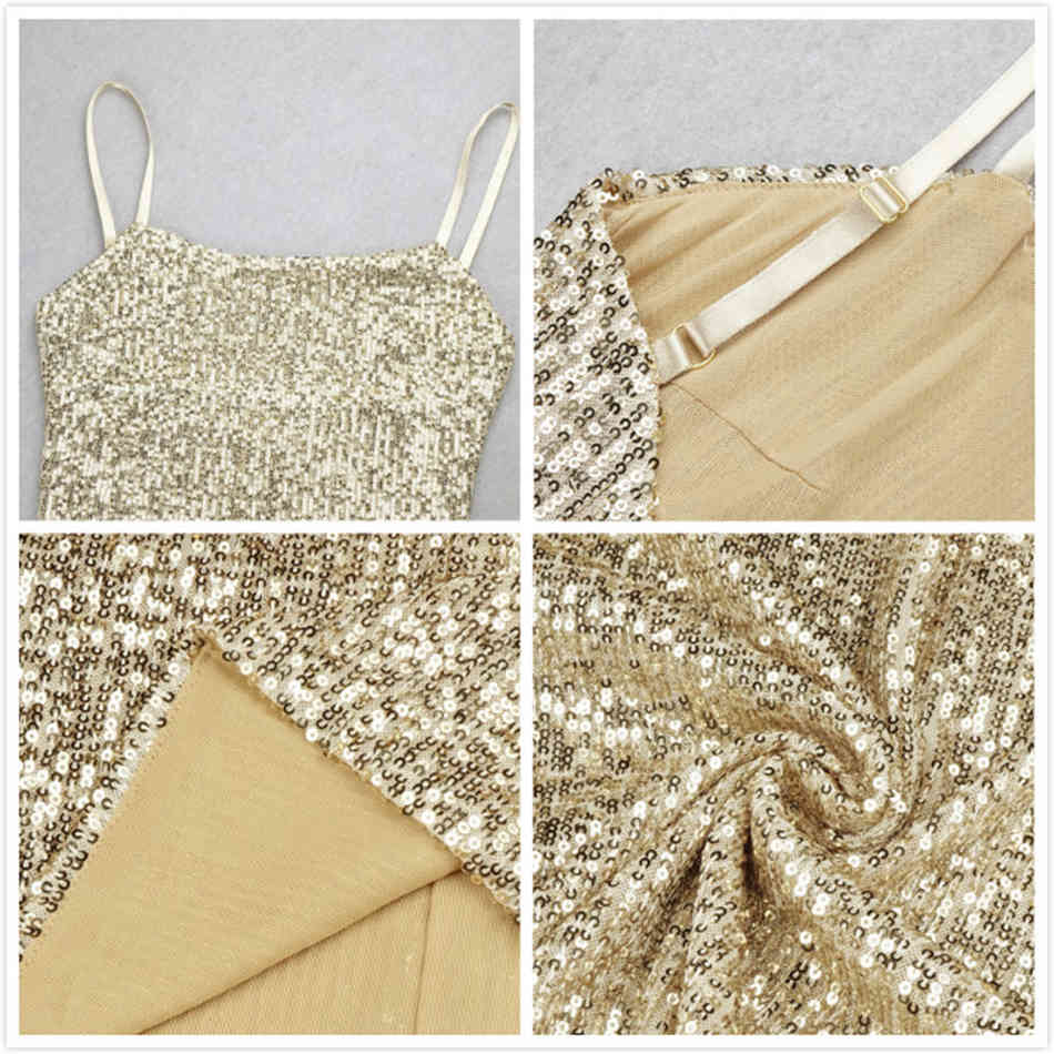 Free Summer Women's Shiny Sequin Dress Sexy Halter Sleeveless Bodycon Club Evening Party Midi Vestido 210524