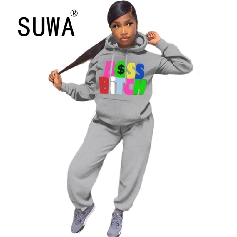 BF Style Tracksuit Two Piece Matching Sets For Women Letter Printed Hoodies Sweatshirt Top Baggy Pants Sweatpants Streetwear 210525, Black
BF Style Tracksuit Two Piece Matching Sets For Women Letter Printed Hoodies Sweatshirt Top Baggy Pants Sweatpants Streetwear 210525, Black