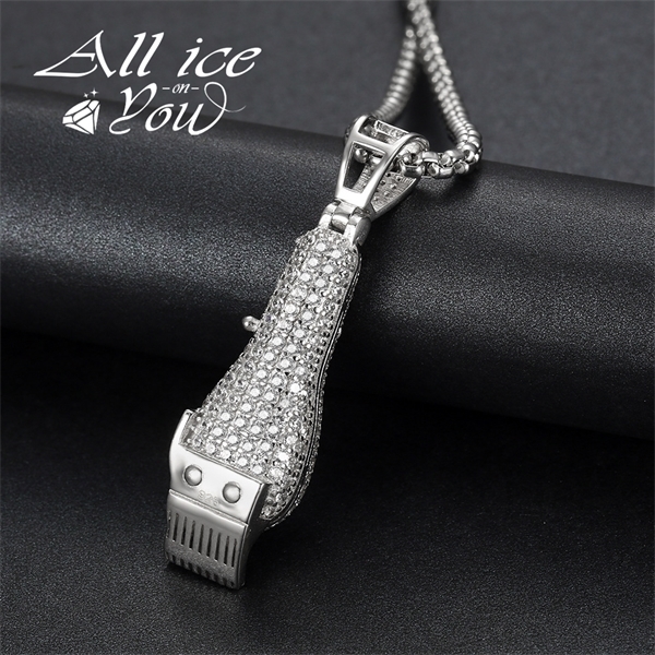 ALLICEONYOU New Razor Pendant Necklace Iced Out Cubic Zirconin Hip Hop Cuban Chain Jewelry For Men Gift X0509
ALLICEONYOU New Razor Pendant Necklace Iced Out Cubic Zirconin Hip Hop Cuban Chain Jewelry For Men Gift X0509