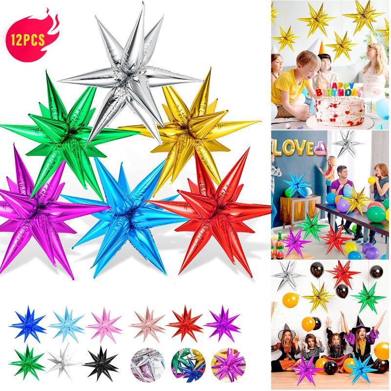 Party Decoration 12 Pcs Explosion Star Balloons Droplet Ray Cone Ball Aluminum Foil DIY Inflatable Ballon For Wedding Birthday Decor Gift Cr
Party Decoration 12 Pcs Explosion Star Balloons Droplet Ray Cone Ball Aluminum Foil DIY Inflatable Ballon For Wedding Birthday Decor Gift Cr