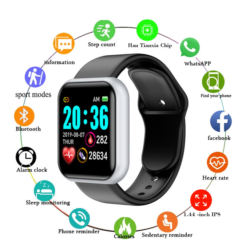 Y68 Smart Watch Fitness Bracelet Health Wristbands Activity Tracker Heart Rate Monitor Blood pressure Bluetooth Smartwatch от DHgate WW