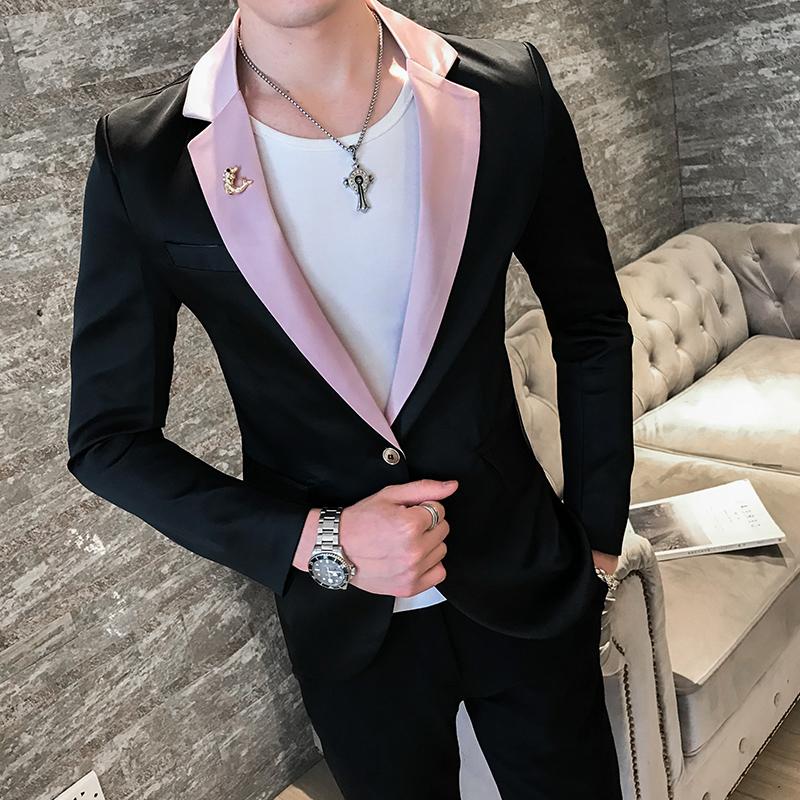 Men' Suits & Blazers Terno Masculino Veste Costume Homme Deep V Sexy Outfit Mens Stylish Blazer 4 Colors British Style Slim Fit Suit Jacket, Black 
Men' Suits & Blazers Terno Masculino Veste Costume Homme Deep V Sexy Outfit Mens Stylish Blazer 4 Colors British Style Slim Fit Suit Jacket, Black