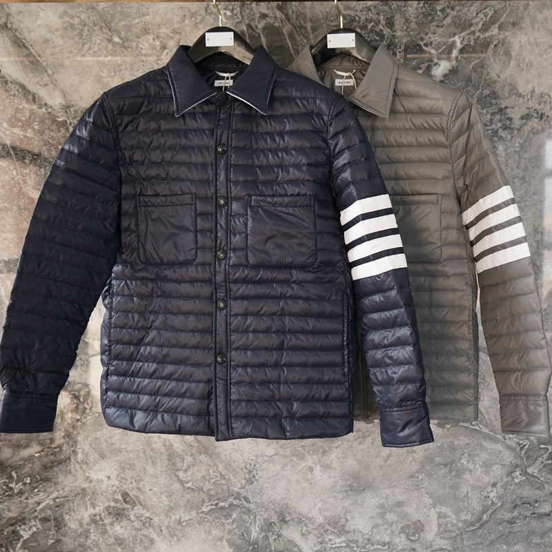 downs Fashion TB THOM Brand Men Coats Slim Fit Turn Collar Down Jacket Striped Solid Thin Casual Winter Clothing, Black
downs Fashion TB THOM Brand Men Coats Slim Fit Turn Collar Down Jacket Striped Solid Thin Casual Winter Clothing, Black