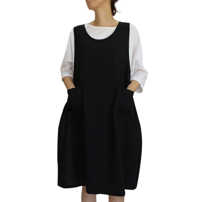 Casual Dresses Women Cotton Tunic Dress Apron With Pockets Japanese Style Pinafore Plus Size Vestidos Verano 2021 Mujer
Casual Dresses Women Cotton Tunic Dress Apron With Pockets Japanese Style Pinafore Plus Size Vestidos Verano 2021 Mujer