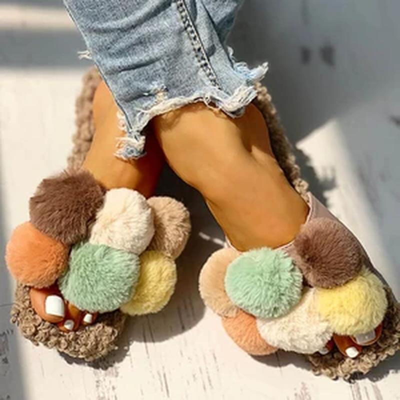Women Summer Sandals Flats S Shoes Woman Sweet Candy Faux Fur Slippers Slides Plus Size Sandalias Mujer Sapato Feminino D1217, Color2
Women Summer Sandals Flats S Shoes Woman Sweet Candy Faux Fur Slippers Slides Plus Size Sandalias Mujer Sapato Feminino D1217, Color2