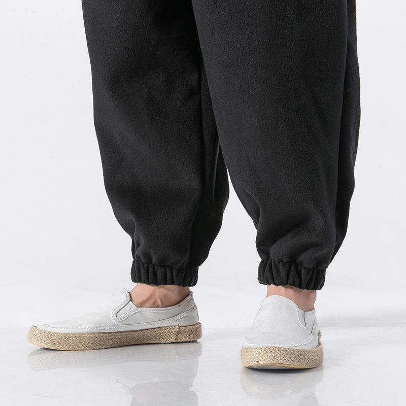 Men's Jogger Pants Woolen Warm Winter Men Joggers Sweatpants Hip Hop Streetwear