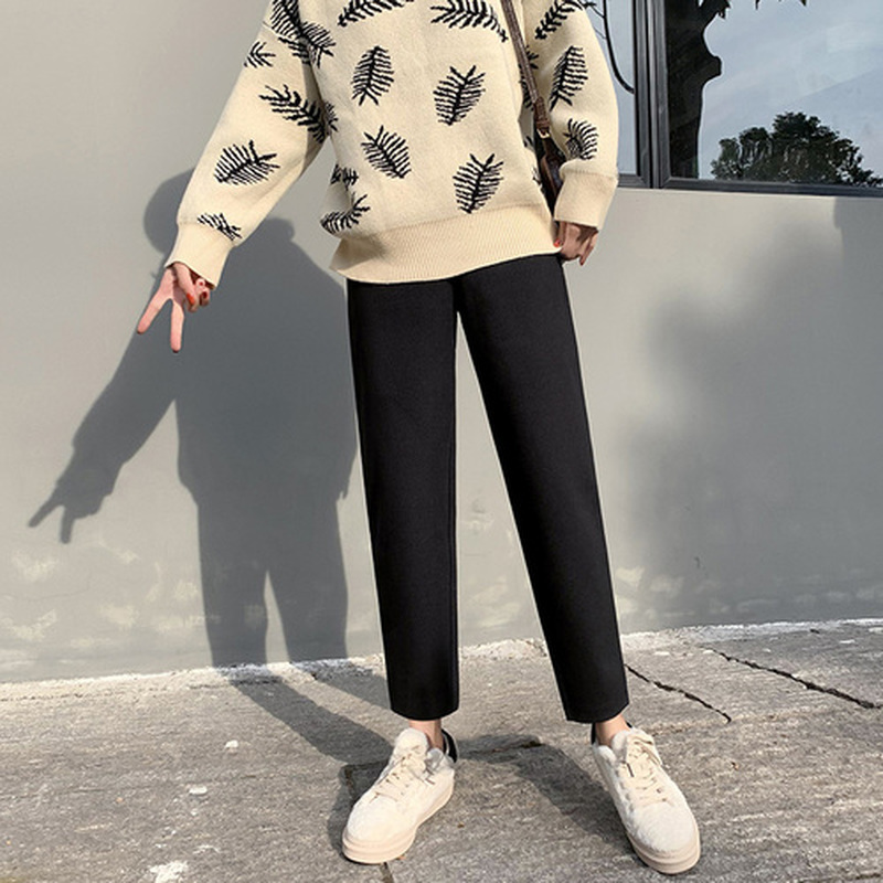 Autumn and Winter Harem Pants High Waist Women Fashion Cotton Casual Loose Trousers Female Pantalon 11473 210506