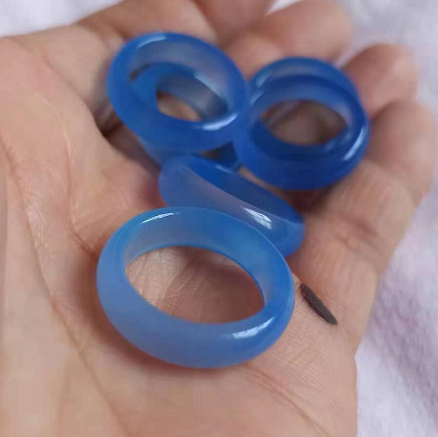 del ivery of the blue agate ring of natural quality sea01