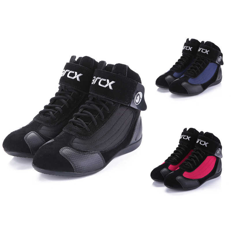 Four Seasons Men Women Racing Shoes Motorcycle Riding Mid-Cut Boots Arcx Protective Shoes, Black 
Four Seasons Men Women Racing Shoes Motorcycle Riding Mid-Cut Boots Arcx Protective Shoes, Black