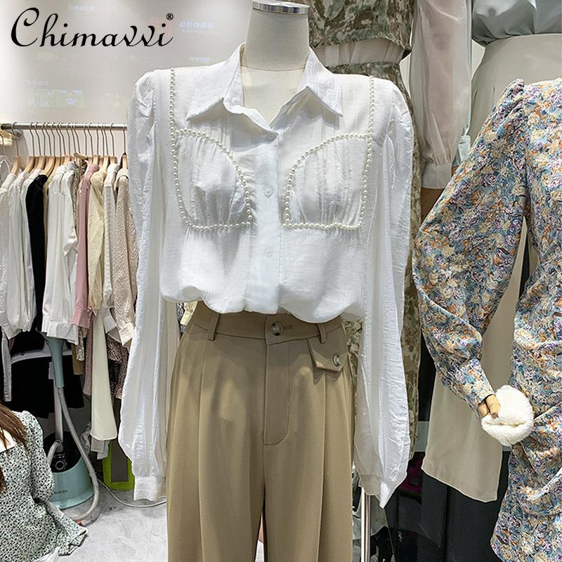 Women's Blouses & Shirts High Street Beaded Puff Sleeves Irregular Blouse Office Lady Sexy Elegant Lapel Shirt All-match Fashion Single-brea, Black
Women's Blouses & Shirts High Street Beaded Puff Sleeves Irregular Blouse Office Lady Sexy Elegant Lapel Shirt All-match Fashion Single-brea, Black