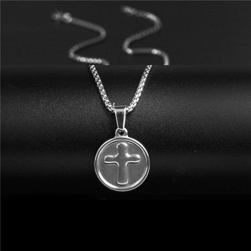 Pendant Necklaces European And American Cross Necklace Stainless Steel Round Card Holder Pearl Chain For Men Women, Silver
Pendant Necklaces European And American Cross Necklace Stainless Steel Round Card Holder Pearl Chain For Men Women, Silver