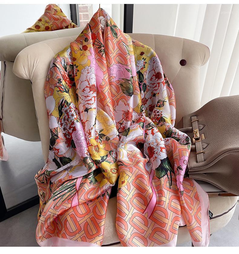 Flower Silk Women's Scarf Spring And Autumn Thin Geometric Digital Printing Decorative Shawl Sunscreen Beach Towel Scarves, Blue;gray
Flower Silk Women's Scarf Spring And Autumn Thin Geometric Digital Printing Decorative Shawl Sunscreen Beach Towel Scarves, Blue;gray