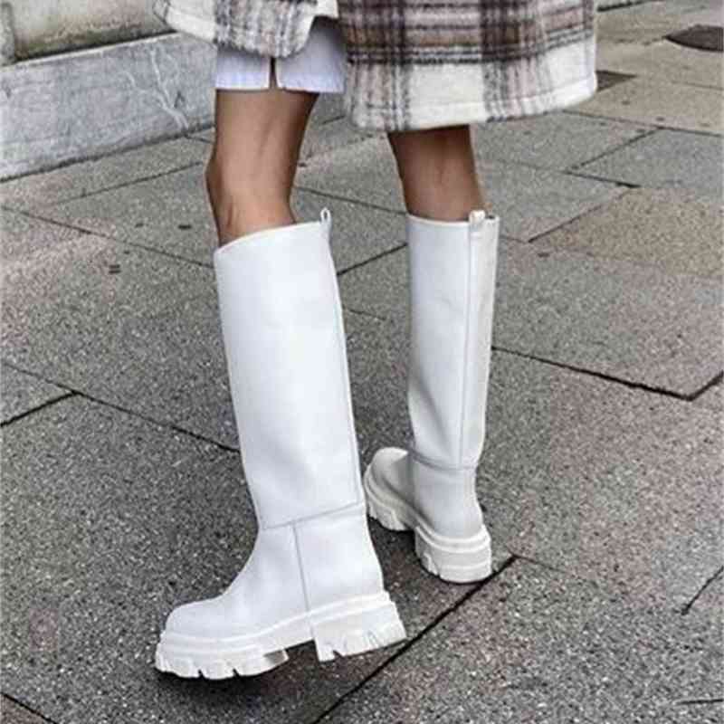 Boots Luxury Brand INS Chunky Heels White Fashion Platform Solid Round Toe Women Cool Thick Bottom Casual OESD, Box
Boots Luxury Brand INS Chunky Heels White Fashion Platform Solid Round Toe Women Cool Thick Bottom Casual OESD, Box