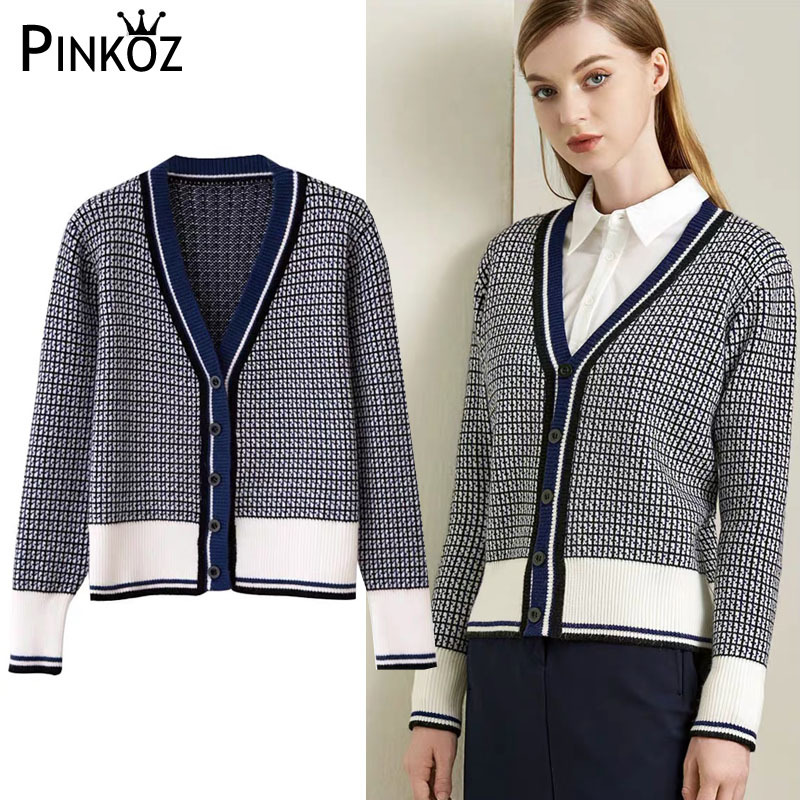 Cardigan Celebrity Style Sweater Women's Long-Sleeve Pattern Short Loose-Fit Students Coat Sweater 210421