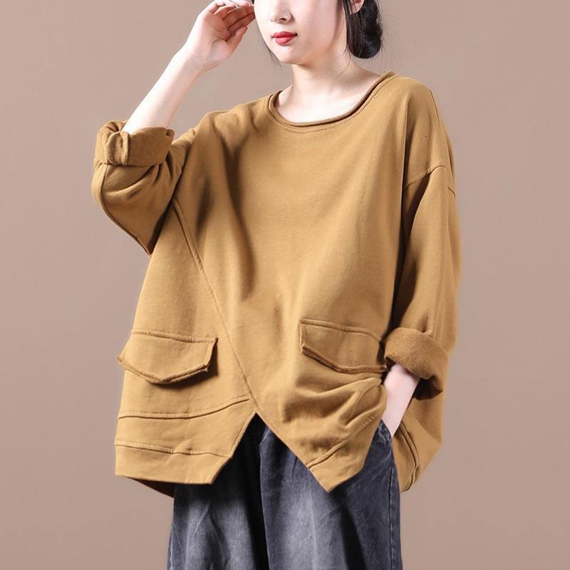Women's Hoodies & Sweatshirts Autumn Arts Style Long Sleeve Loose Hoodie Big Size Women Clothing Solid Casual O-neck Asymmetry Pul, Yellow
Women's Hoodies & Sweatshirts Autumn Arts Style Long Sleeve Loose Hoodie Big Size Women Clothing Solid Casual O-neck Asymmetry Pul, Yellow