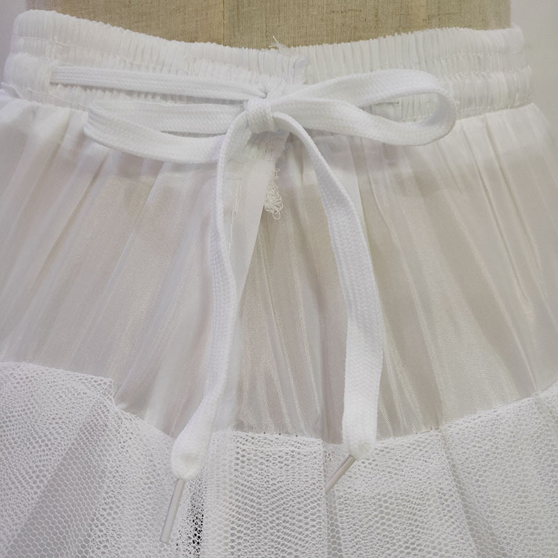 High Quality White 6 Hoops Petticoat Crinoline Slip Underskirt For Wedding Dress Bridal Prom Quinceanera Gowns Diameter130cm