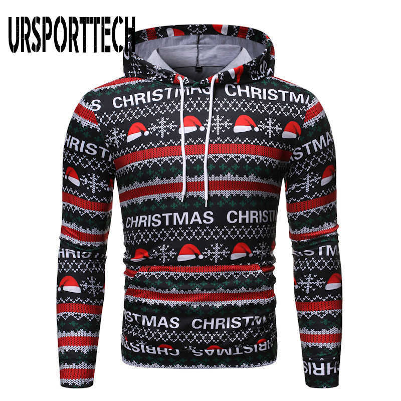 URSPORTTECH Ugly Christmas Sweater Men Women 3D Print Funny Xmas Pullover Men Hoodies Sweatshirts Spring Autumn Men's Sweaters 210528