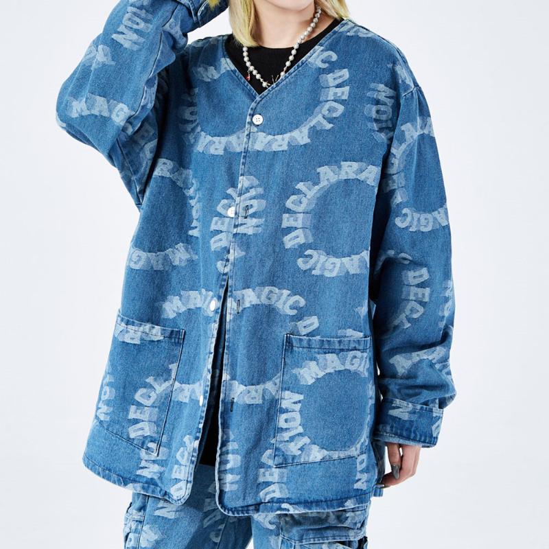 Men's Jackets Denim Jacket Shirts Sets Letters Printing Single Breasted Streetwear Harajuku Oversized Autumn Cotton Coat Clothing, Black pant
Men's Jackets Denim Jacket Shirts Sets Letters Printing Single Breasted Streetwear Harajuku Oversized Autumn Cotton Coat Clothing, Black pant