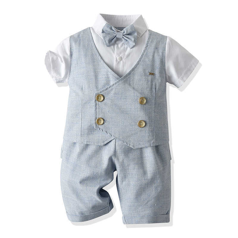 Children Wedding Suit for Boys Kids Summer Gentleman Clothes Set Infant Baptism Boy Outfits Toddler Blazer Pants 210615, Blue set
Children Wedding Suit for Boys Kids Summer Gentleman Clothes Set Infant Baptism Boy Outfits Toddler Blazer Pants 210615, Blue set