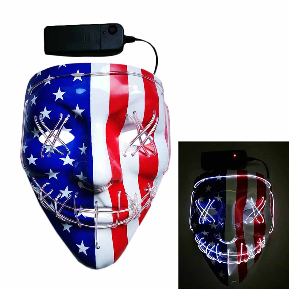 Halloween Luminous Mask Holiday Carnival Props American Flag Creative Masquerade Party Predator
Halloween Luminous Mask Holiday Carnival Props American Flag Creative Masquerade Party Predator