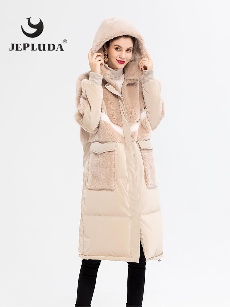 Women's Fur & Faux JEPLUDA Mashup Style Real Coat Women Winter Wool Blends Content 100% Combined Down With Hood Jacket, Black
Women's Fur & Faux JEPLUDA Mashup Style Real Coat Women Winter Wool Blends Content 100% Combined Down With Hood Jacket, Black