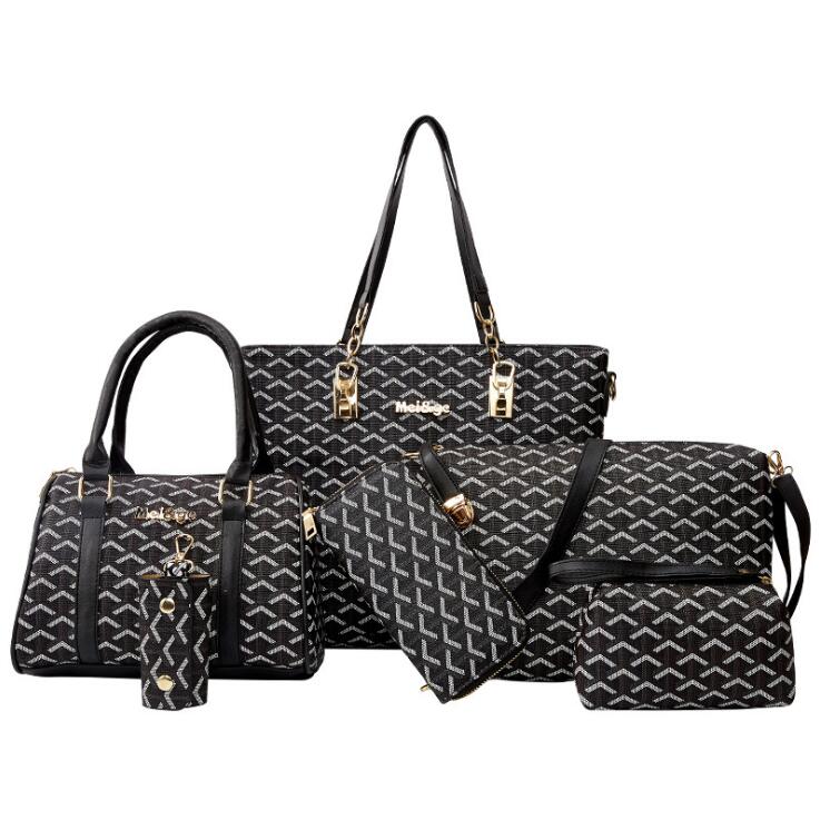 Factory wholesale women bag elegant large-capacity printing six-piece womens handbag multifunctional contrast leather shoulder bags Joker striped handbags, Brown
Factory wholesale women bag elegant large-capacity printing six-piece womens handbag multifunctional contrast leather shoulder bags Joker striped handbags, Brown