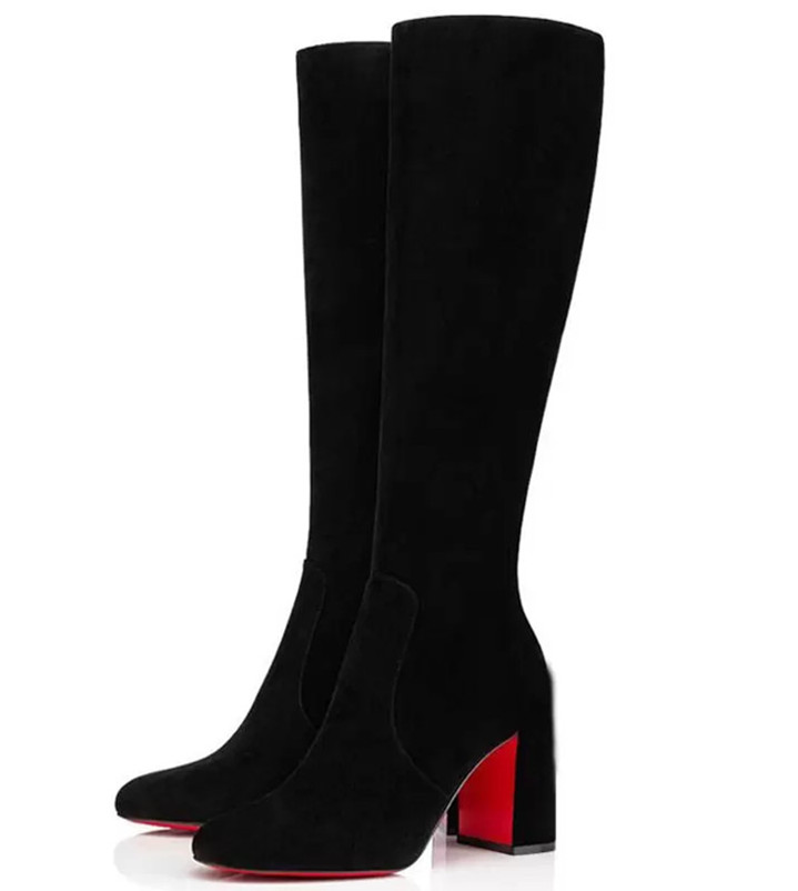 With Box Women Shoes Luxury Designer Brand Boots Knee Boot Sophisticated Red Bottoms Cavalika 85mm Square Heel Almond Shape Toes Suede EU35-43
With Box Women Shoes Luxury Designer Brand Boots Knee Boot Sophisticated Red Bottoms Cavalika 85mm Square Heel Almond Shape Toes Suede EU35-43