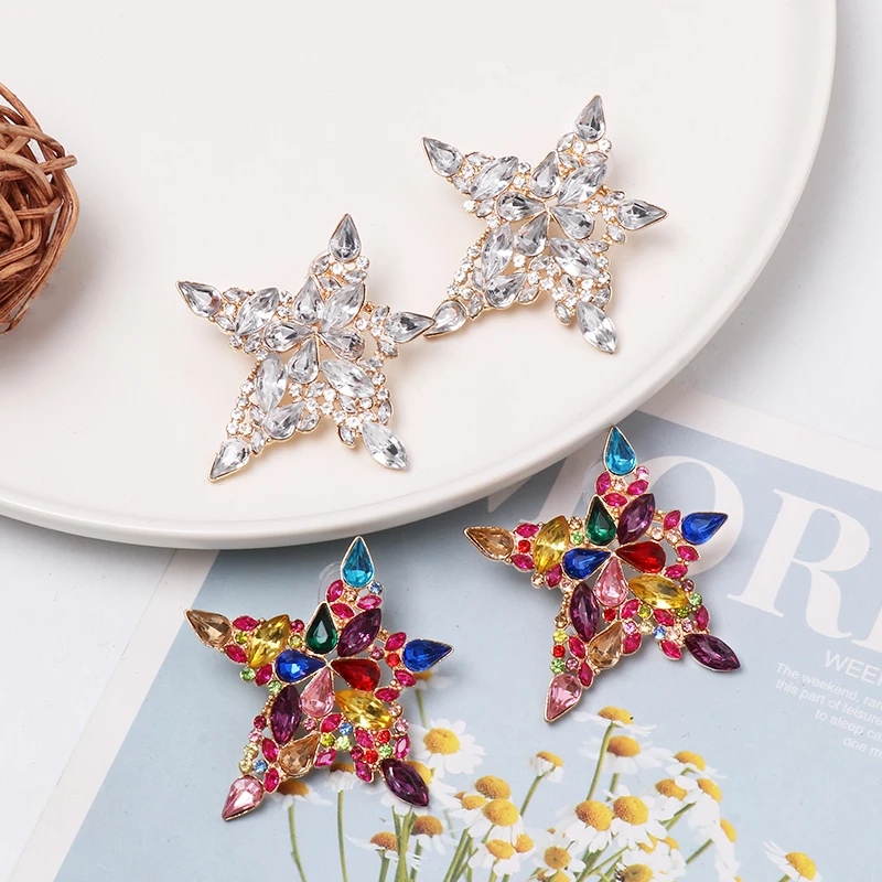 Star Stud Earrings Statement Gem Bohemian Shiny Crystal Big Earrings Jewelry For Women Wholesale brincos
Star Stud Earrings Statement Gem Bohemian Shiny Crystal Big Earrings Jewelry For Women Wholesale brincos