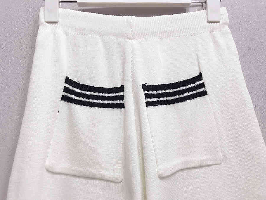 Autumn Fashion Knitting Female Sweater Pants For Women Two Piece Set Knitted Pullover V-neck Long SleeveTop Wide Leg 210506