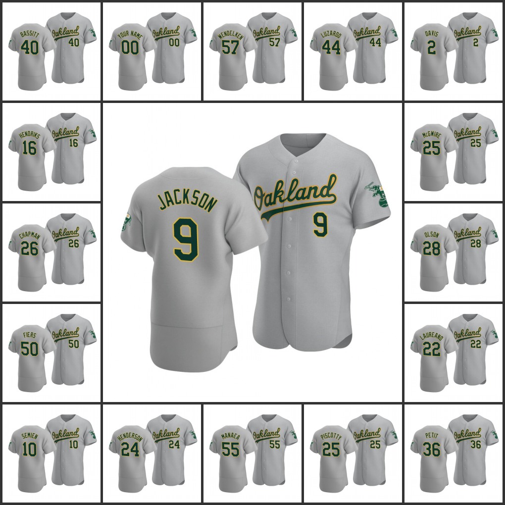 OaklandAthletics Men #26 Matt Chapman 24 Rickey Henderson 9 Reggie Jackson 25 MarkMcGwire Women Youth Custom Authentic Road Jersey Gray
OaklandAthletics Men #26 Matt Chapman 24 Rickey Henderson 9 Reggie Jackson 25 MarkMcGwire Women Youth Custom Authentic Road Jersey Gray