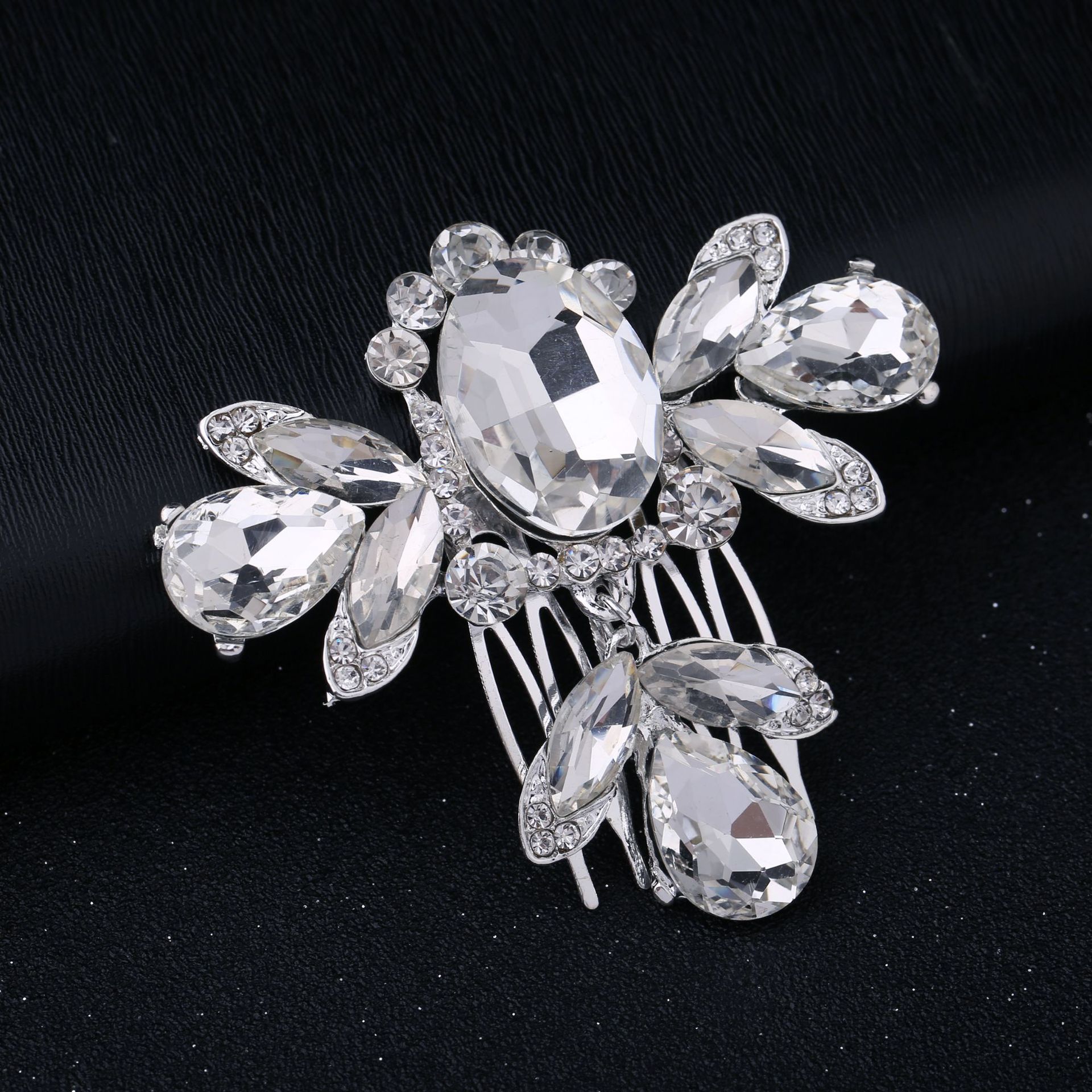 Headpieces Bridal Wedding Tiaras Stunning Fine Comb Bridal Jewelry Accessories Crystal Pearl Hair Brush utterfly hairpin for bride