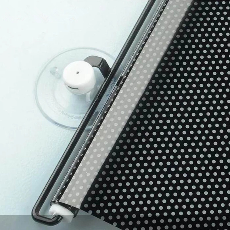 Car Retractable PVC Windshield Sunshades Auto Front Rear Side Windows Sun Shade Anti-UV Interior Protection Sun Visor Gray/Black Sunshade