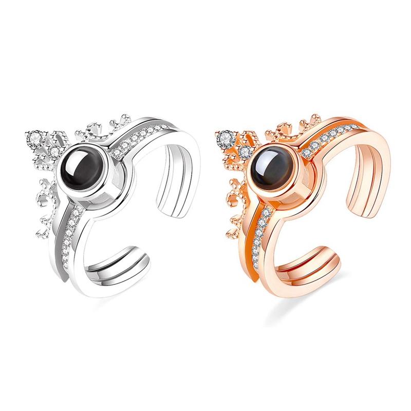 Crown Combination Fashion 100 Languages I Love You Projection Ring Individuality Open Couple Accessories Wedding Rings
Crown Combination Fashion 100 Languages I Love You Projection Ring Individuality Open Couple Accessories Wedding Rings