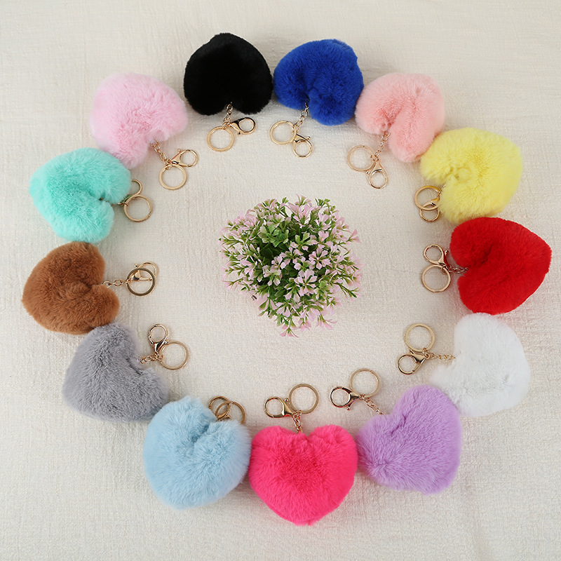 Faux Rabbit Fur Fluffy Key Rings 12cm Heart Pompom Keychain Charms Jewelry for Women Love Bag Keyfobs Pendant Accessories Kimter-P53FA
Faux Rabbit Fur Fluffy Key Rings 12cm Heart Pompom Keychain Charms Jewelry for Women Love Bag Keyfobs Pendant Accessories Kimter-P53FA