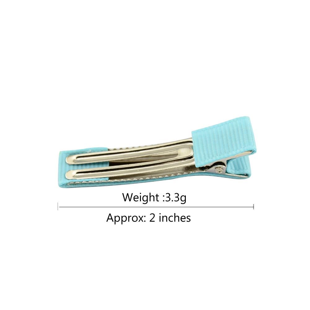 Baby Girls Barrettes 2Inches Small Cute Solid Hairclip DIY Wrapped Safety Hairpin Clips Kids for Toddler Hairpins Hair Accessory Material