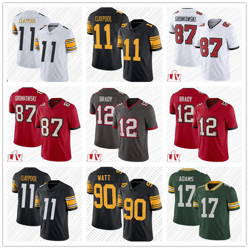 Mens Womens Youth Football jerseys 11 Chase Claypool 90 T.J. Watt 12 Tom Brady 87 Rob Gronkowski 12 Aaron Rodgers 17 Aaron Jones, As shown
Mens Womens Youth Football jerseys 11 Chase Claypool 90 T.J. Watt 12 Tom Brady 87 Rob Gronkowski 12 Aaron Rodgers 17 Aaron Jones, As shown